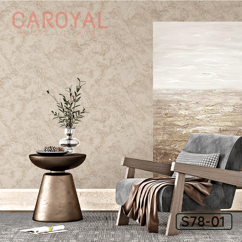 Vải Dán Tường Màu Trà Sữa CAROYAL S78-01 Vải Dán Tường Màu Trà Sữa CAROYAL S78-01