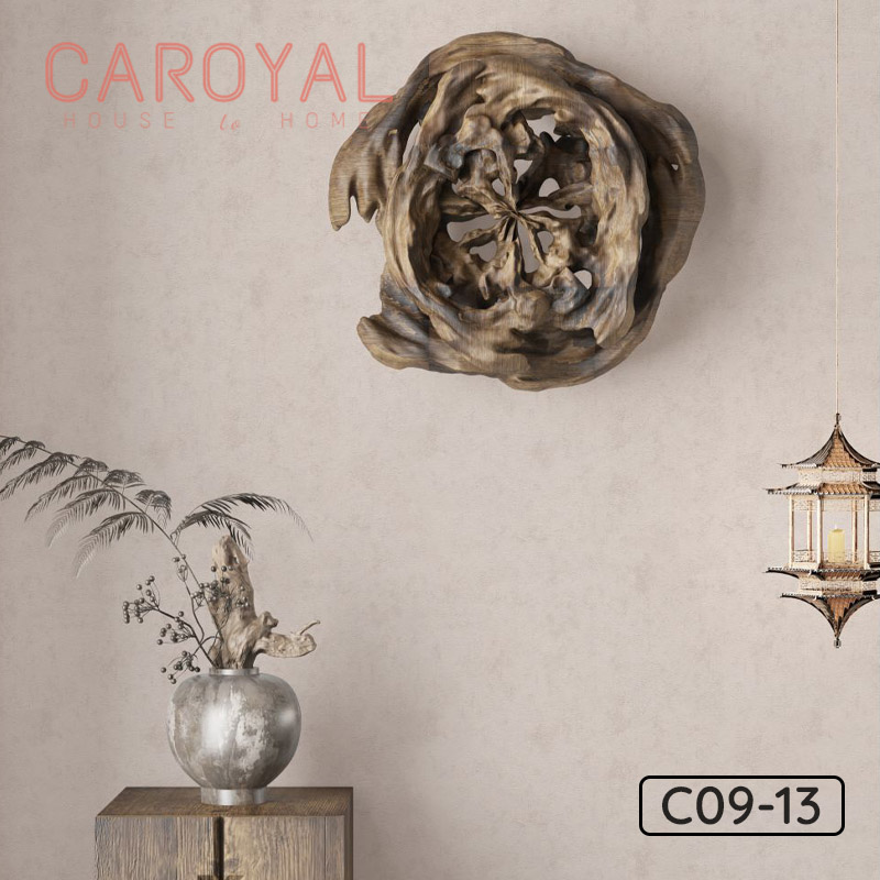 Vải Dán Tường Màu Xám Trang Nhã Caroyal C09-13 Vải Dán Tường Màu Xám Trang Nhã Caroyal C09-13