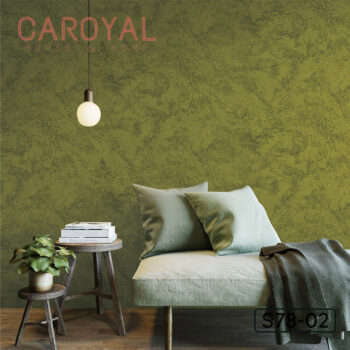 Vải Dán Tường Cao Cấp, Đẹp, Chính Hãng, Uy Tín, Nhiều Mẫu Mã Sang Trọng Vải Dán Tường Màu Xanh Ô Liu CAROYAL S78-02