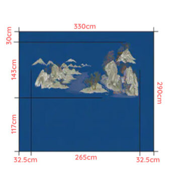 Kích thước Tranh dán tường vải giang sơn thịnh trị CAROYAL E7-02