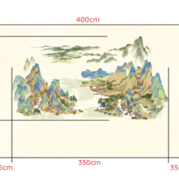 Kích Thước Tranh Dán Tường Vải Khổ Lớn Thiên Lý Giang Sơn E7-01