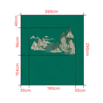 Kích thước Tranh dán tường vải giang sơn thịnh trị CAROYAL E7-02