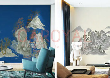 Tranh dán tường vải giang sơn thịnh trị CAROYAL E7-02