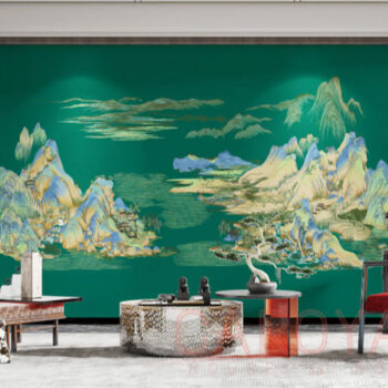 Tranh Vải Dán Tường Thiên Lý Giang Sơn CAROYAL E7-01