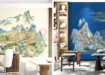 Tranh Vải Dán Tường Thiên Lý Giang Sơn CAROYAL E7-01