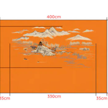 Tranh Dán Tường Vải Thêu Giang Sơn Như Hoạ CAROYAL E7-09 Kích Thước Tranh Dán Tường Giang Sơn Như Hoạ CAROYAL E7-09