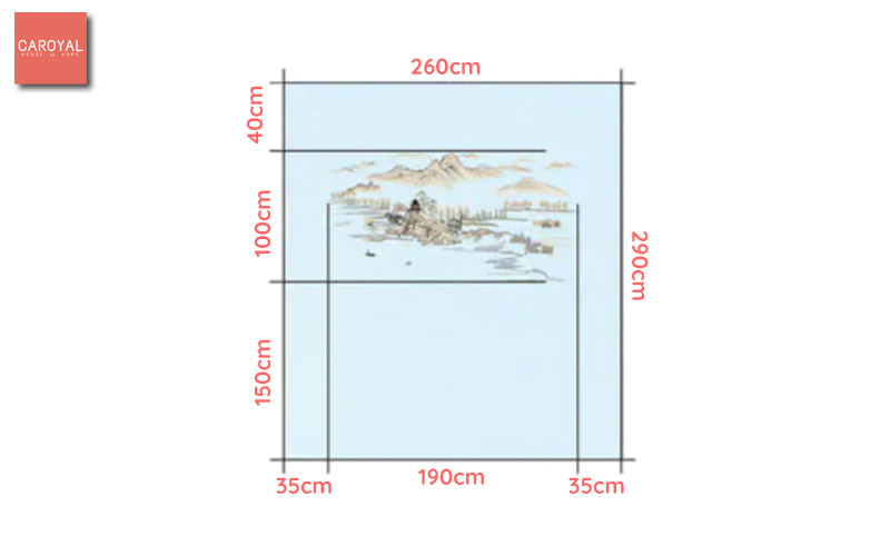 Kích Thước Tranh Dán Tường Giang Sơn Như Hoạ CAROYAL E7-09 Kích Thước Tranh Dán Tường Giang Sơn Như Hoạ CAROYAL E7-09