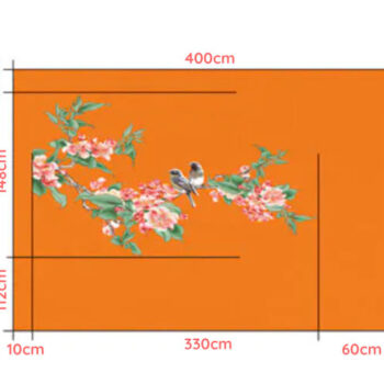 Kích thước tranh Dán Tường Hoa Hương Tứ Di CAROYAL E7-07