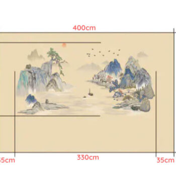 Tranh Dán Tường Cao Cấp Kê Sơn Ẩn Tú CAROYAL E7-06 Kích Thước Tranh Dán Tường Cao Cấp Kê Sơn Ẩn Tú CAROYAL E7-06