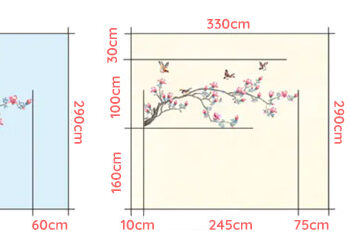Tranh Dán Tường Ngũ Phúc Đồng Nguyên CAROYAL E7-15 Kích Thước Tranh Dán Tường Ngũ Phúc Đồng Nguyên CAROYAL E7-15