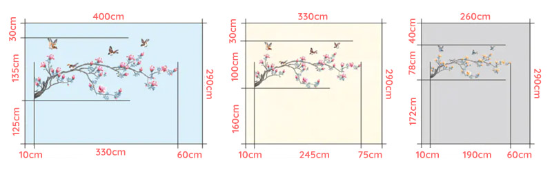 Kích Thước Tranh Dán Tường Ngũ Phúc Đồng Nguyên CAROYAL E7-15 Kích Thước Tranh Dán Tường Ngũ Phúc Đồng Nguyên CAROYAL E7-15