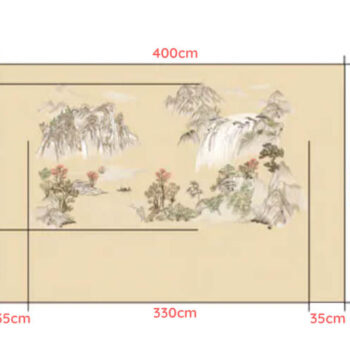 Kích Thước Tranh Vải Dán Tường Sơn Hà Tráng Lệ CAROYAL E7-05