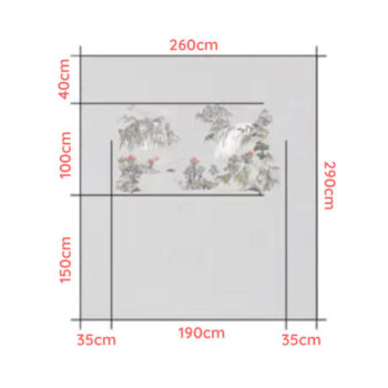 Kích Thước Tranh Vải Dán Tường Sơn Hà Tráng Lệ CAROYAL E7-05