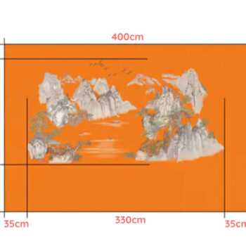Tranh Vải Dán Tường Dòng Chảy Vĩnh Hằng CAROYAL E7-03 Kích Thước Tranh Dán Tường Dòng Chảy Vĩnh Hằng CAROYAL E7-03