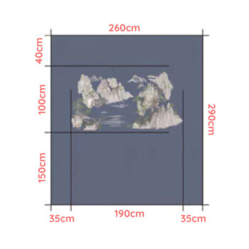 Tranh Vải Dán Tường Dòng Chảy Vĩnh Hằng CAROYAL E7-03 Kích Thước Tranh Dán Tường Dòng Chảy Vĩnh Hằng CAROYAL E7-03