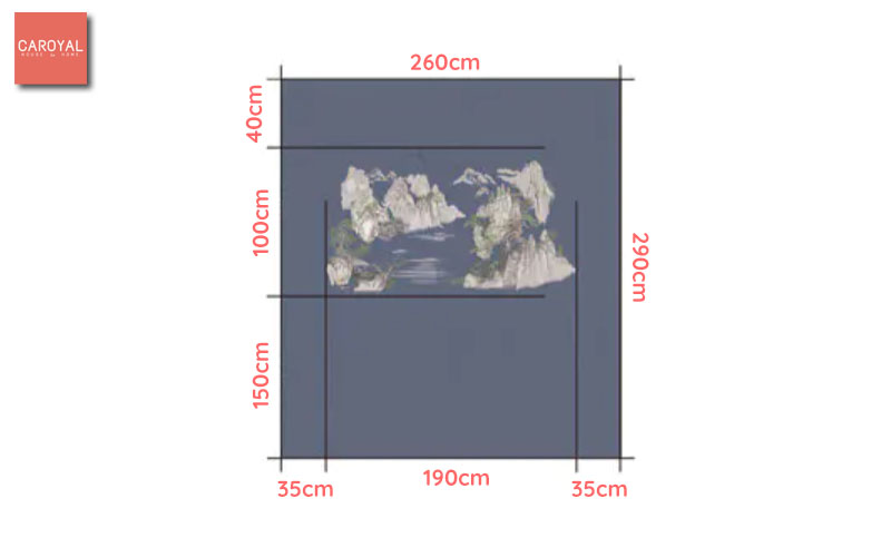 Kích Thước Tranh Dán Tường Dòng Chảy Vĩnh Hằng CAROYAL E7-03 Kích Thước Tranh Dán Tường Dòng Chảy Vĩnh Hằng CAROYAL E7-03