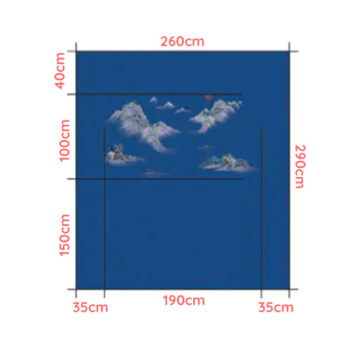 Kích Thước Tranh Dán Tường Vân Gian Sơn Sắc CAROYAL E7-11