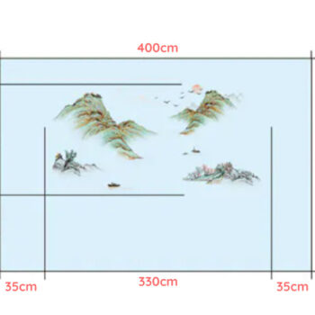 Kích Thước Tranh Dán Tường Vân Gian Sơn Sắc CAROYAL E7-11