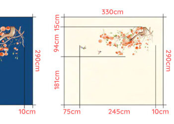Kích Thước Tranh Dán Tường Vải Vạn Sự Như Ý CAROYAL E7-12