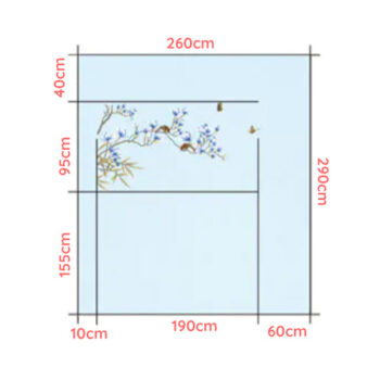 Kích Thước Tranh Thêu Dán Tường Thất Nhã Lan Hương CAROYAL E7-10