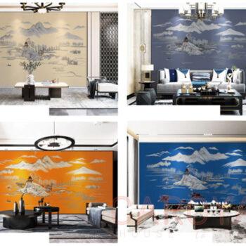 Tranh Dán Tường Vải Thêu Giang Sơn Như Hoạ CAROYAL E7-09 Tranh Dán Tường Giang Sơn Như Hoạ CAROYAL E7-09