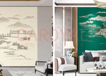 Tranh Dán Tường Vải Thêu Giang Sơn Như Hoạ CAROYAL E7-09 Mẫu Tranh Dán Tường Giang Sơn Như Hoạ CAROYAL E7-09