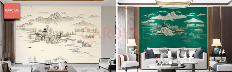 Mẫu Tranh Dán Tường Giang Sơn Như Hoạ CAROYAL E7-09 Mẫu Tranh Dán Tường Giang Sơn Như Hoạ CAROYAL E7-09