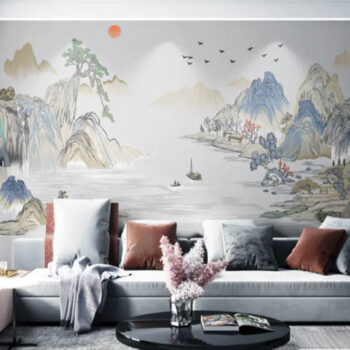 Tranh Dán Tường Cao Cấp Kê Sơn Ẩn Tú CAROYAL E7-06 Mẫu Tranh Dán Tường Cao Cấp Kê Sơn Ẩn Tú CAROYAL E7-06