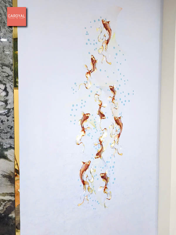 Thi công tranh dán tường E7-27 CAROYAL