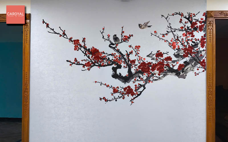 Thi công mẫu tranh vải dán tường CAROYAL E7-04 Thi công mẫu tranh vải dán tường CAROYAL E7-04
