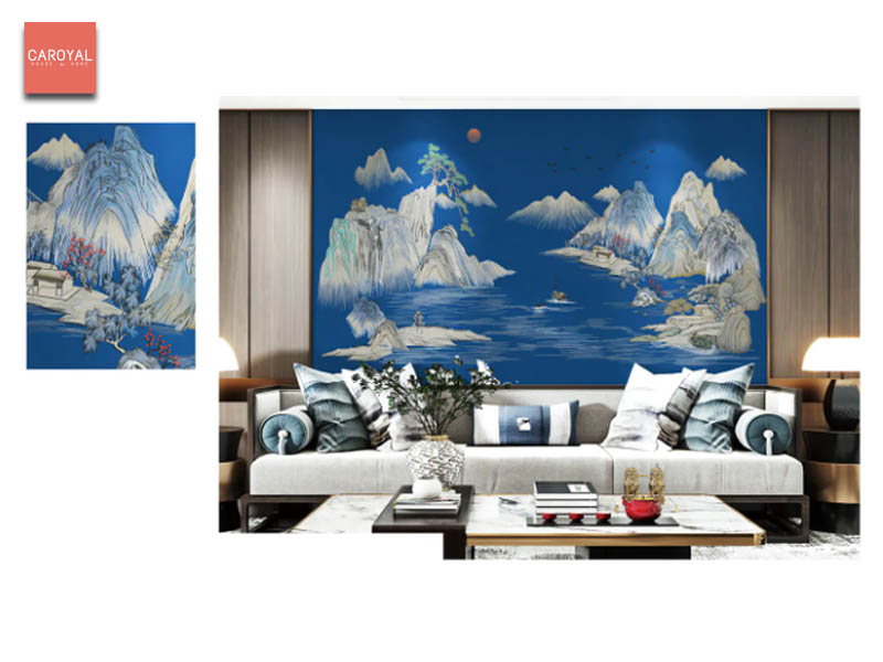 Tranh Dán Tường Cao Cấp Kê Sơn Ẩn Tú CAROYAL E7-06 Tranh Dán Tường Cao Cấp Kê Sơn Ẩn Tú CAROYAL E7-06