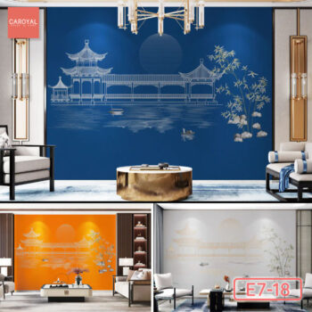 Vải Dán Tường Cao Cấp, Đẹp, Chính Hãng, Uy Tín, Nhiều Mẫu Mã Sang Trọng Tranh Dán Tường Đình Đình Ngọc Lập CAROYAL E7-18