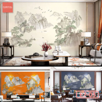 Vải Dán Tường Cao Cấp, Đẹp, Chính Hãng, Uy Tín, Nhiều Mẫu Mã Sang Trọng Tranh Dán Tường Dòng Chảy Vĩnh Hằng CAROYAL E7-03