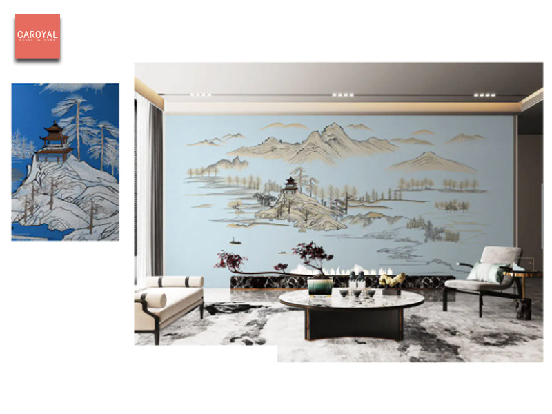 Mẫu Tranh Dán Tường Giang Sơn Như Hoạ CAROYAL E7-09 Mẫu Tranh Dán Tường Giang Sơn Như Hoạ CAROYAL E7-09