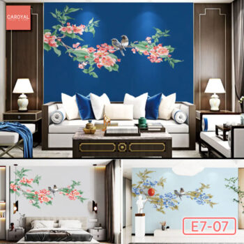 Vải Dán Tường Cao Cấp, Đẹp, Chính Hãng, Uy Tín, Nhiều Mẫu Mã Sang Trọng Tranh Dán Tường Hoa Hương Tứ Di CAROYAL E7-07
