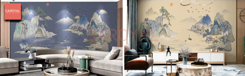 Tranh Vải Dán Tường Kê Sơn Ẩn Tú CAROYAL E7-06 Tranh Vải Dán Tường Kê Sơn Ẩn Tú CAROYAL E7-06