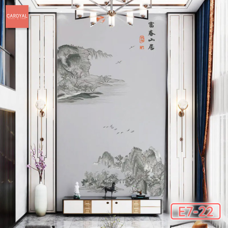Tranh Vải Dán Tường Phú Xuân Sơn Cư CAROYAL E7-22 Tranh Vải Dán Tường Phú Xuân Sơn Cư CAROYAL E7-22