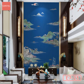 Vải Dán Tường Cao Cấp, Đẹp, Chính Hãng, Uy Tín, Nhiều Mẫu Mã Sang Trọng Tranh Dán Tường Thục Sơn Tiên Cảnh CAROYAL E7-23