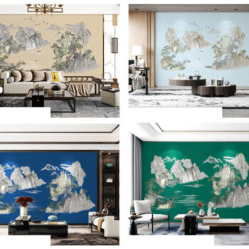 Tranh Dán Tường Dòng Chảy Vĩnh Hằng CAROYAL E7-03