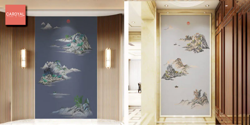 Tranh Vải Dán Tường Thuỷ Thiên Nhất Sắc CAROYAL E7-13 Tranh Vải Dán Tường Thuỷ Thiên Nhất Sắc CAROYAL E7-13