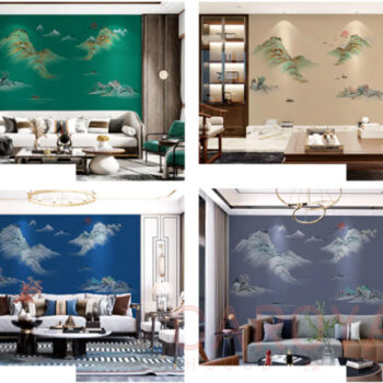 Tranh Dán Tường Vân Gian Sơn Sắc CAROYAL E7-11