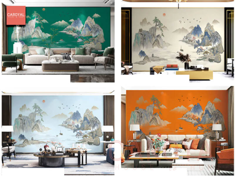 Tranh Vải Dán Tường Kê Sơn Ẩn Tú CAROYAL E7-06 Tranh Vải Dán Tường Kê Sơn Ẩn Tú CAROYAL E7-06