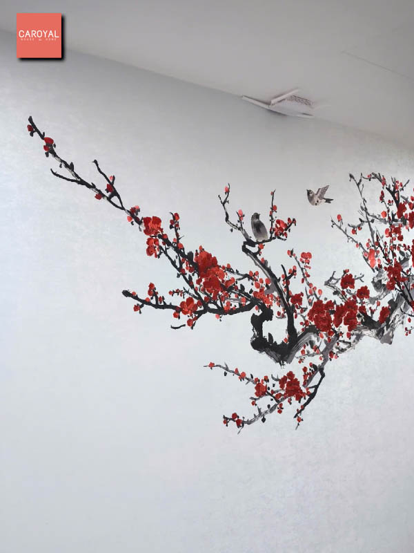 Thi công mẫu tranh vải dán tường cao cấp CAROYAL E7-04 Thi công mẫu tranh vải dán tường cao cấp CAROYAL E7-04