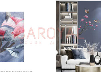 Tranh Dán Tường Ngũ Phúc Đồng Nguyên CAROYAL E7-15 Tranh Dán Tường Vải Ngũ Phúc Đồng Nguyên CAROYAL E7-15