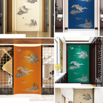 Tranh Vải Dán Tường Thuỷ Thiên Nhất Sắc CAROYAL E7-13