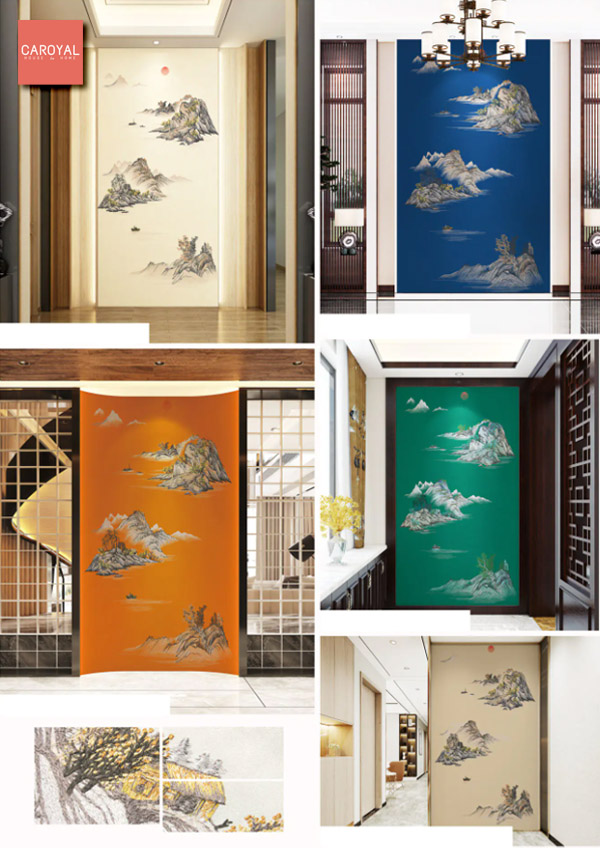 Tranh Vải Dán Tường Thuỷ Thiên Nhất Sắc CAROYAL E7-13 Tranh Vải Dán Tường Thuỷ Thiên Nhất Sắc CAROYAL E7-13