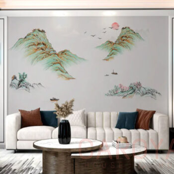 Tranh Dán Tường Vân Gian Sơn Sắc CAROYAL E7-11