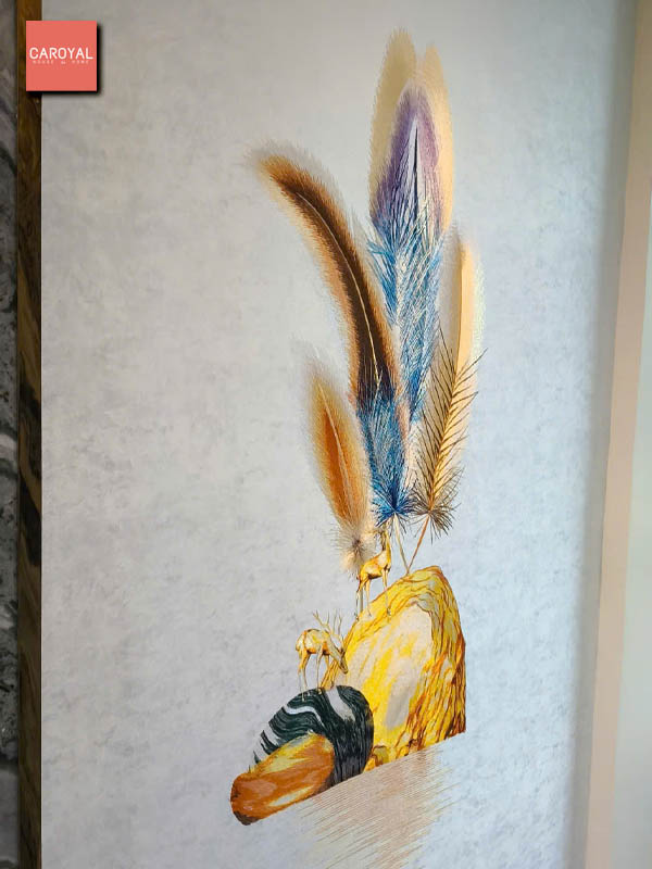 Thi công tranh dán tường vải CAROYAL mẫu E7-31