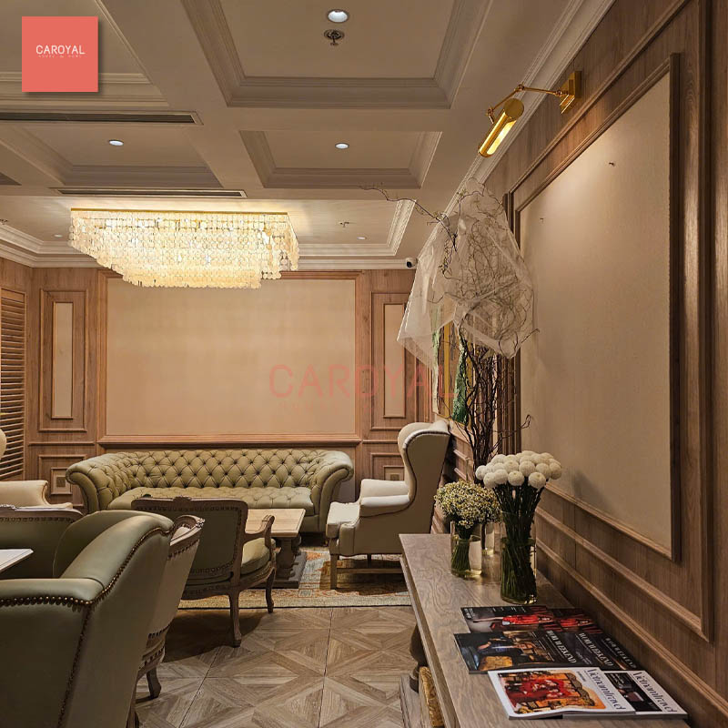 Dự án vải dán tường CAROYAL phòng chờ VIP nhà ga T3 Tân Sơn Nhất