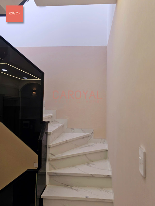 Dự án thi công vải dán tường quy mô 6 phòng và hành lang nhà phố Bình Tân